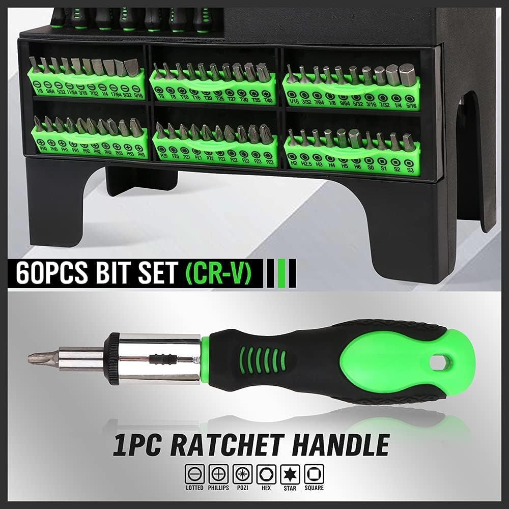 SWANLAKE 118PCS Magnetic Screwdrivers Set With Plastic Ranking,Tools For Men (118PCS) - Image 5