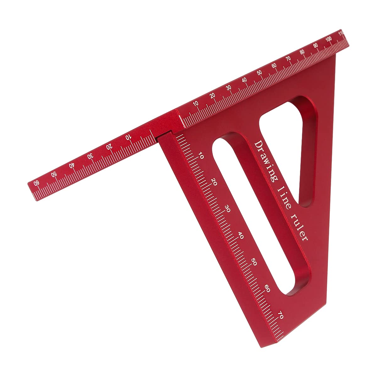 3D Multi-Angle Measuring Ruler,45/90 Degree Aluminum Alloy Woodworking Square Protractor,Drawing Line Ruler, Miter Triangle Ruler High Precision Layout Measuring Tool for Engineer Carpenter,R - Image 5
