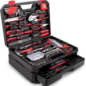KingTool 325 Piece Home Repair Tool Kit, General Home/Auto Repair Tool Set, Toolbox Storage Case with Drawer, General Household Tool Kit - Perfect for Homeowner, Diyer, Handyman