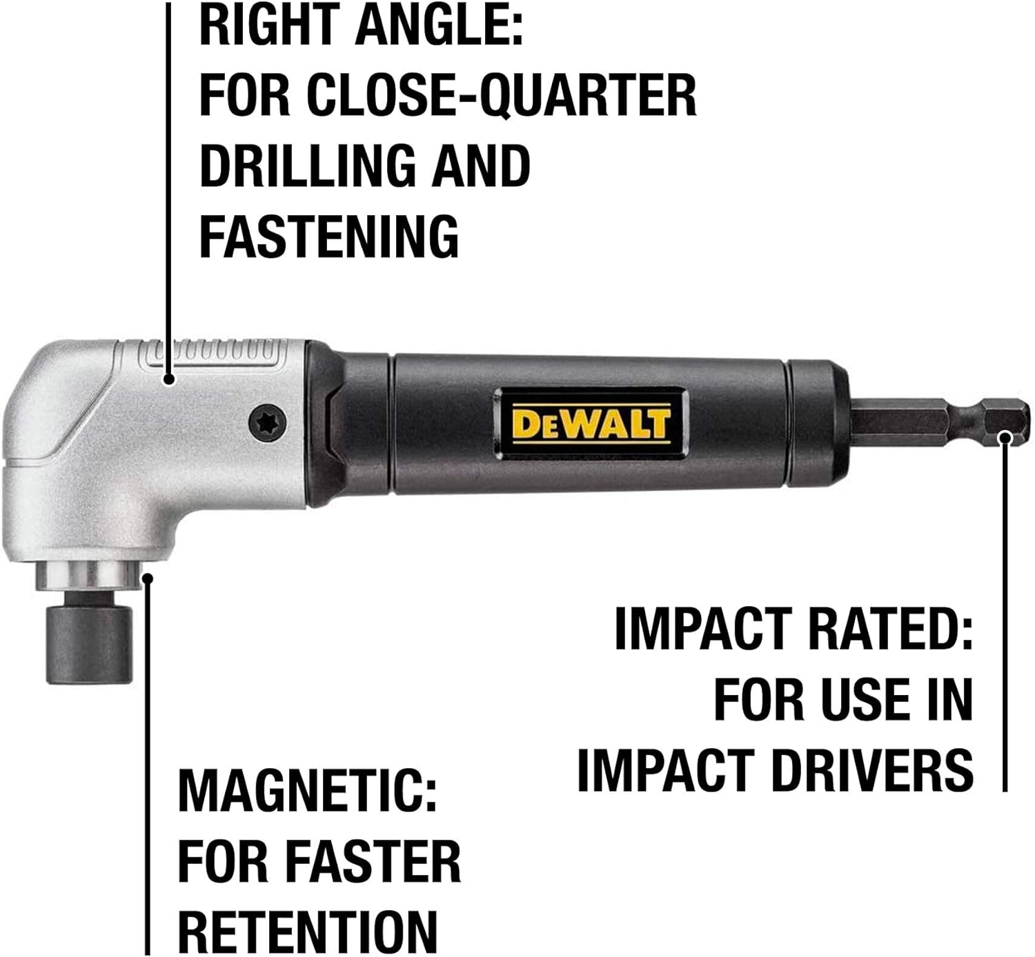 DEWALT Right Angle Attachment, Impact Ready, 1.5" (DWARA120) - Image 2