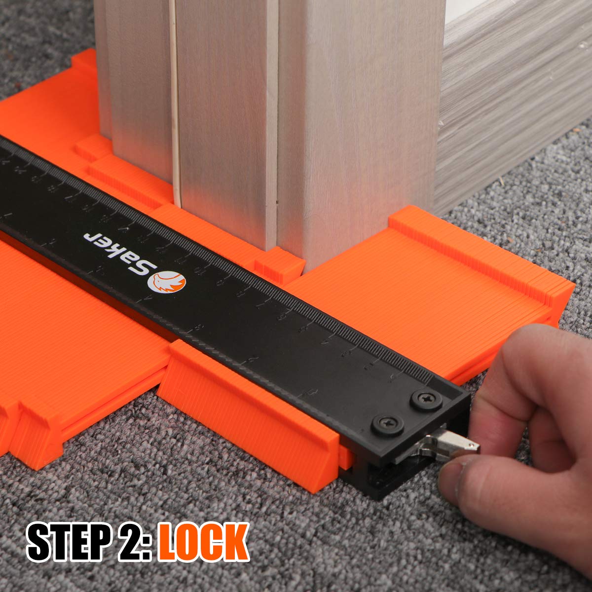 Saker Contour Gauge (10 Inch Lock) Profile Tool-Adjustable Lock Tool for Men Dad Him Boyfriend Husband-Precisely Copy Irregular Shape Duplicator-Welding Flooring Woodworking Tool Tracing - Image 4