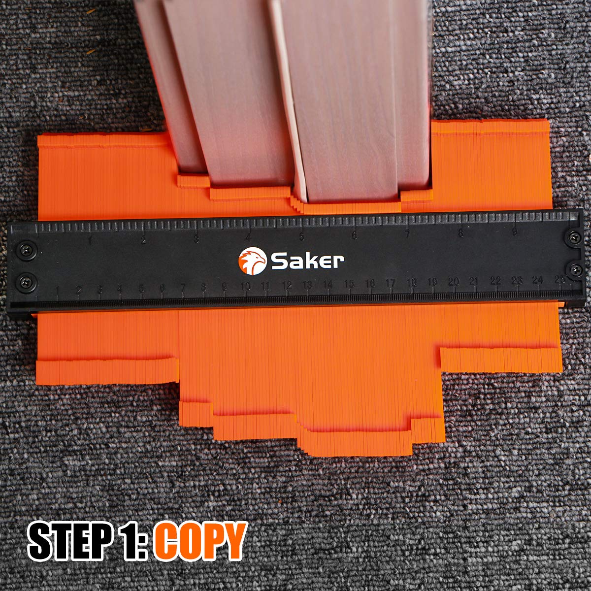 Saker Contour Gauge (10 Inch Lock) Profile Tool-Adjustable Lock Tool for Men Dad Him Boyfriend Husband-Precisely Copy Irregular Shape Duplicator-Welding Flooring Woodworking Tool Tracing - Image 3